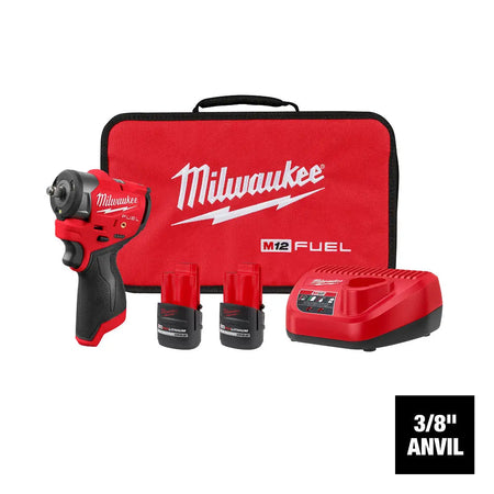 MILWAUKEE 3049-22 - M12 FUEL™ 3/8" Subcompact Impact Wrench w/ Friction Ring Kit MILWAUKEE