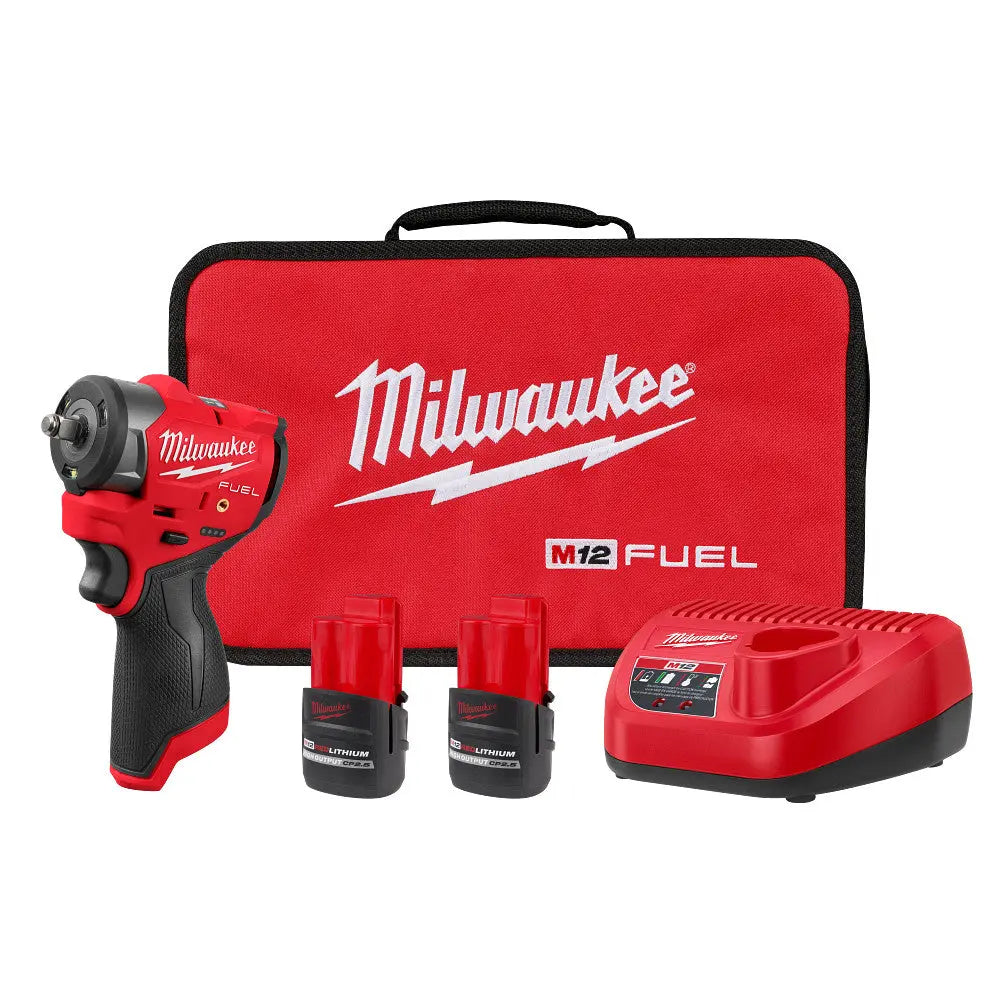 MILWAUKEE 3049-22 - M12 FUEL™ 3/8" Subcompact Impact Wrench w/ Friction Ring Kit MILWAUKEE