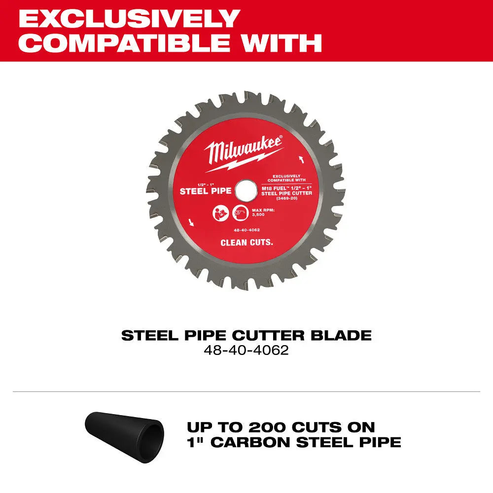 MILWAUKEE 3469-20 - M18 FUEL™ ½”-1” Steel Pipe Cutter - Wise Line Tools