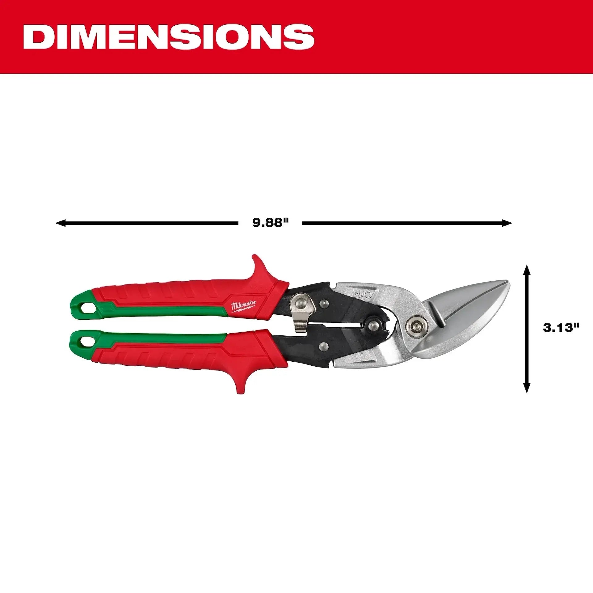 MILWAUKEE 48-22-4552 - Right Cutting Offset Aviation Snips MILWAUKEE