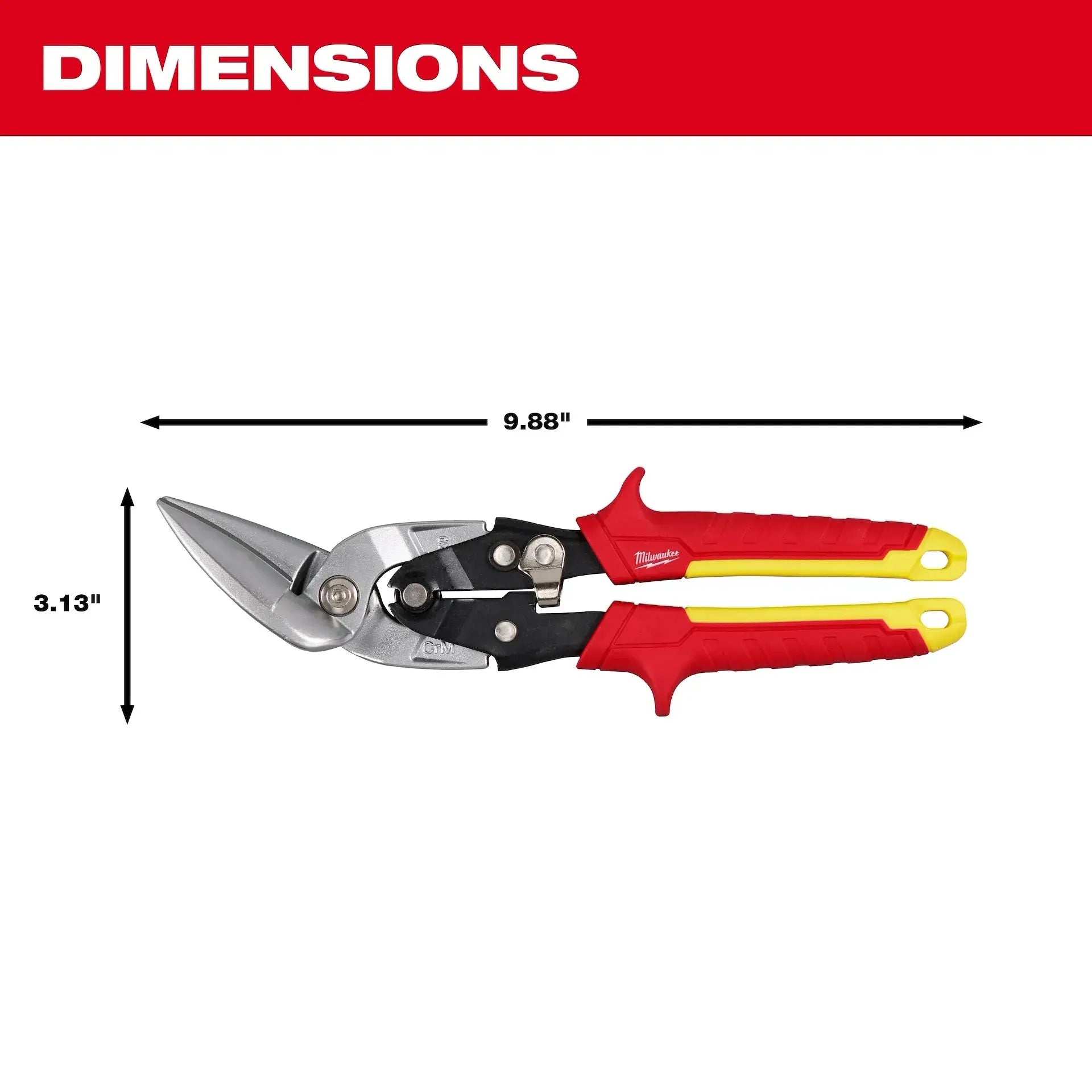 MILWAUKEE 48-22-4562 - Straight Cutting Offset Aviation Snips MILWAUKEE