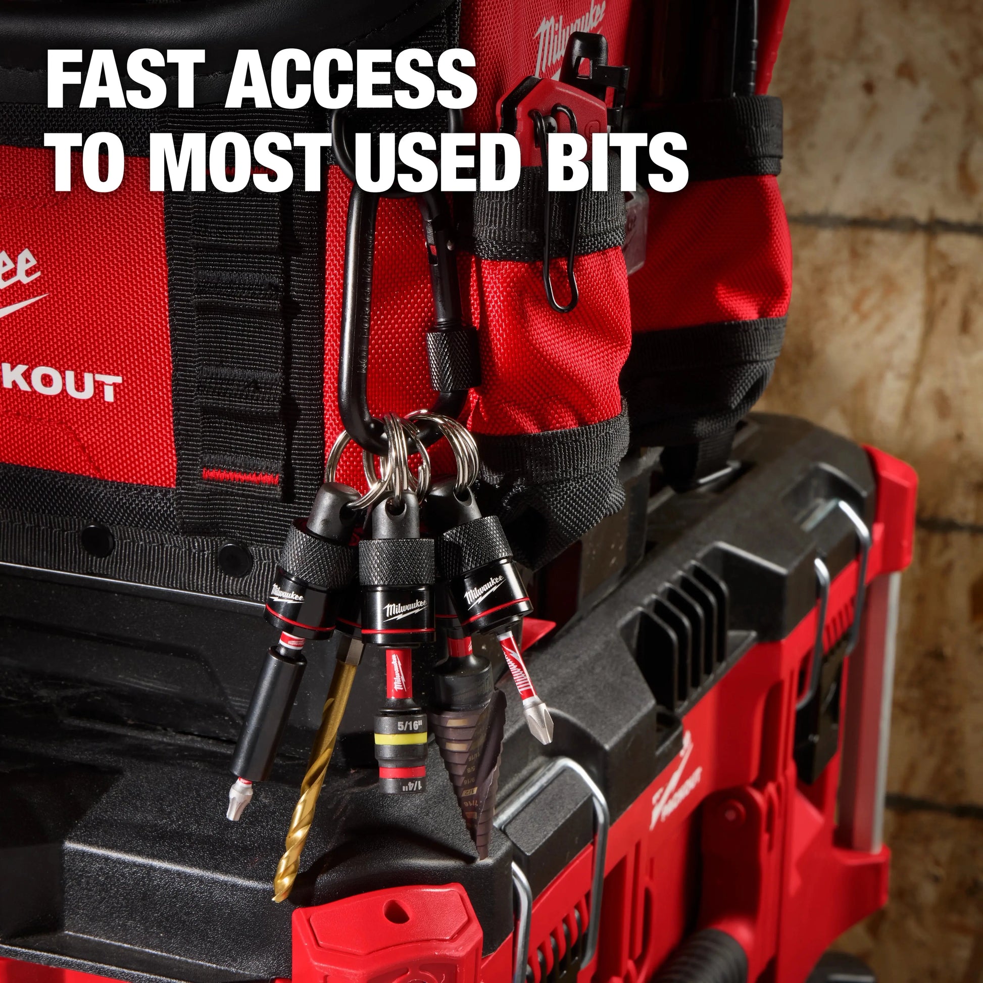 MILWAUKEE 48-32-4537 - 5PC Bit Holder with Carabiner MILWAUKEE