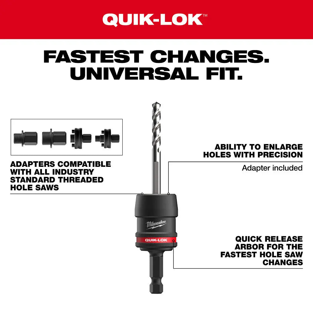 MILWAUKEE 49-56-7545 - 5PC 3/8" QUIK-LOK™ Arbor Set MILWAUKEE