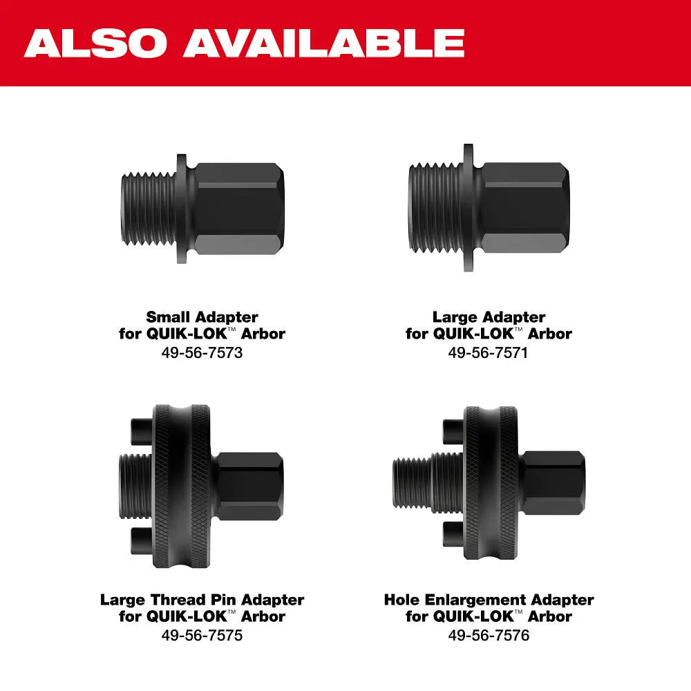 MILWAUKEE 49-56-7555 - 5PC 7/16" QUIK-LOK™ Arbor Set MILWAUKEE