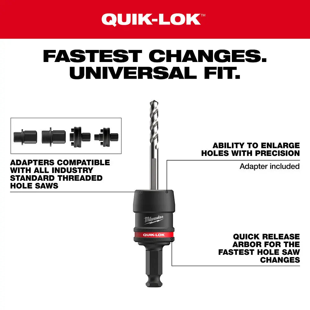 MILWAUKEE 49-56-7555 - 5PC 7/16" QUIK-LOK™ Arbor Set MILWAUKEE