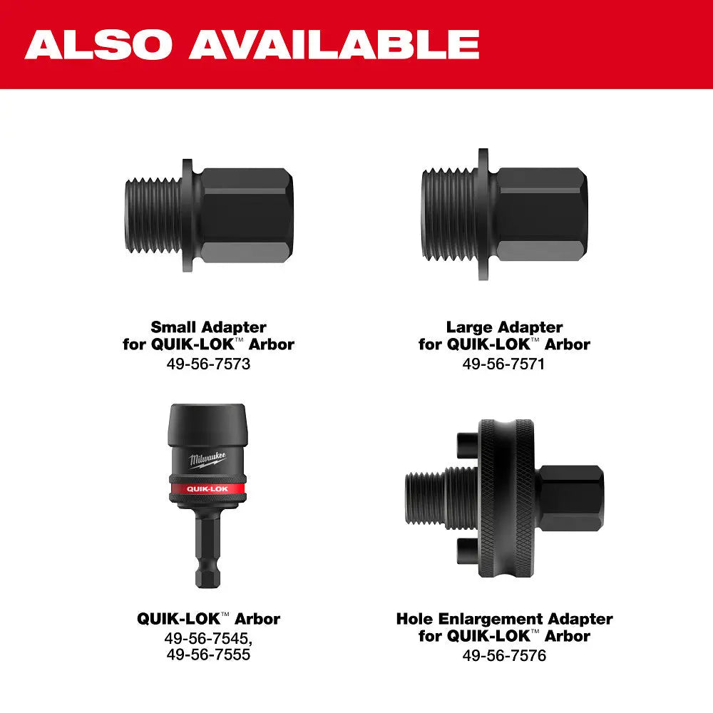 MILWAUKEE 49-56-7571 - 5PK Large Thread Adapters for QUIK-LOK™ Arbors MILWAUKEE