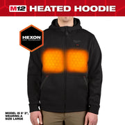 MILWAUKEE M200B-20S - M12™ Heated Hoodie - Black - S MILWAUKEE
