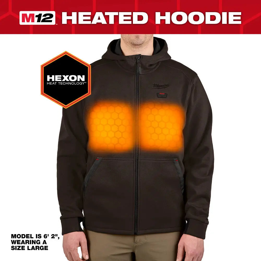 MILWAUKEE M200N-20L - M12™ Heated Hoodie - Brown - L MILWAUKEE