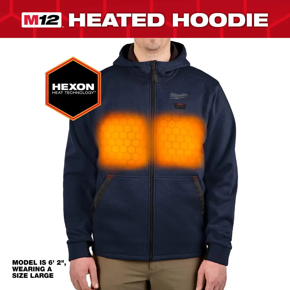 MILWAUKEE M200U-20M - M12™ Heated Hoodie - Blue - M MILWAUKEE