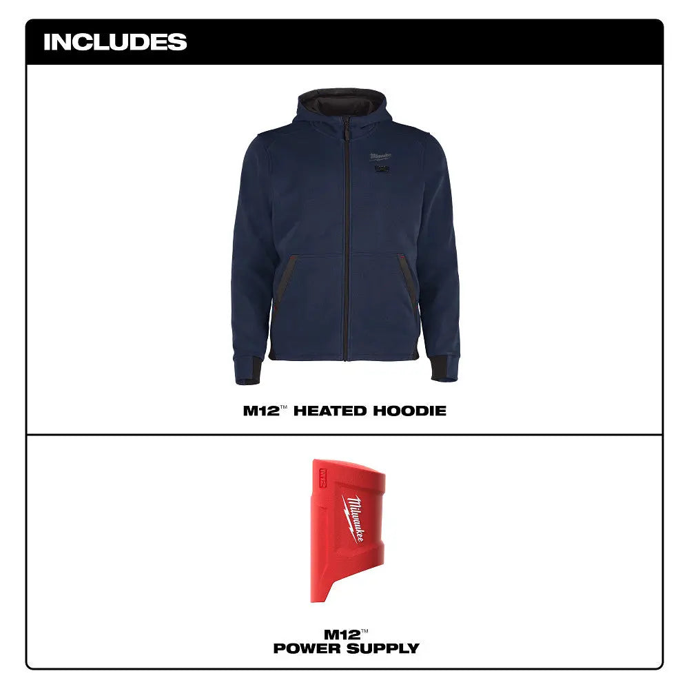 MILWAUKEE M200U-20XL - M12™ Heated Hoodie - Blue - XL MILWAUKEE