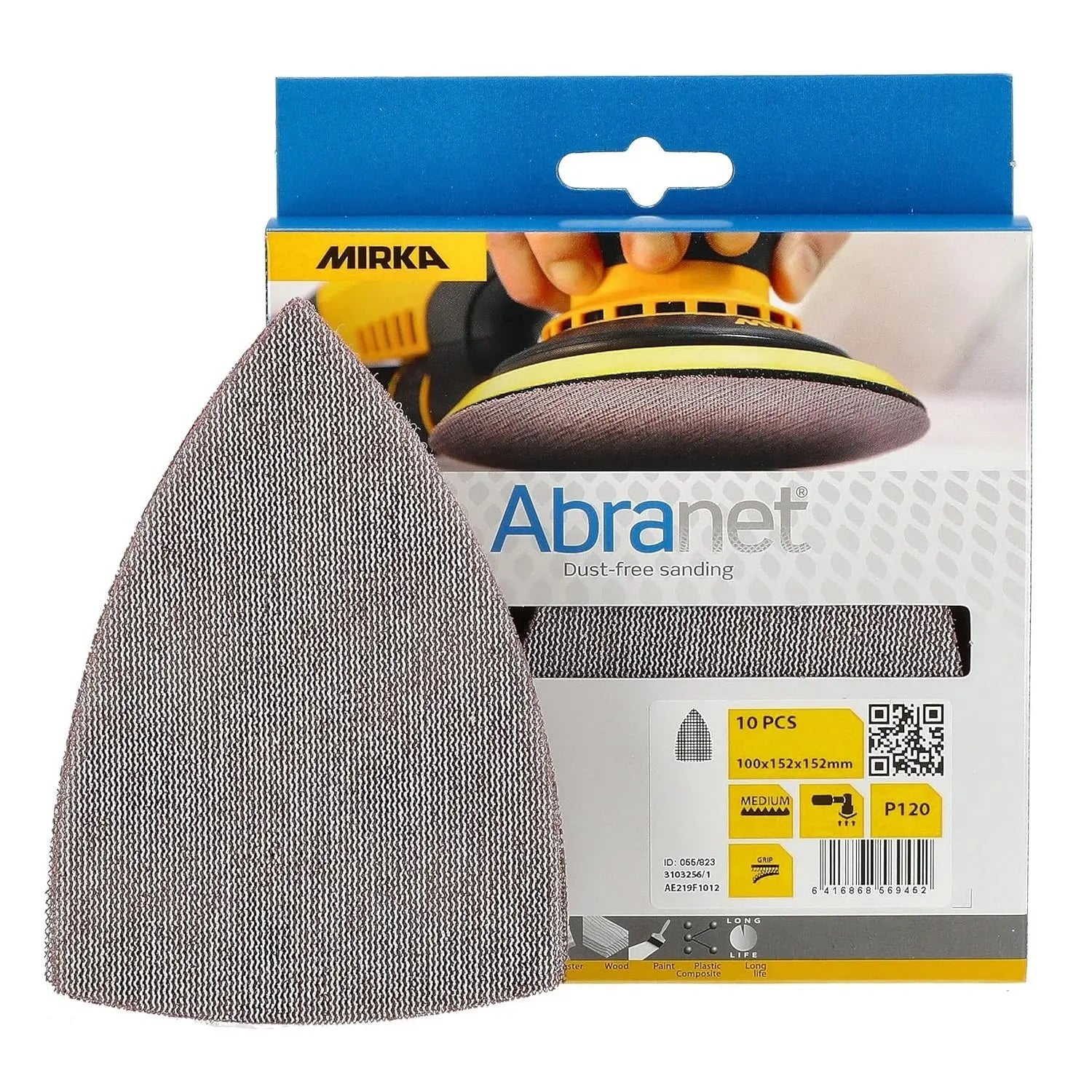 MIRKA 9A-219-120RP - Mesh Delta Grip Triangles 120gr (10pk) MIRKA