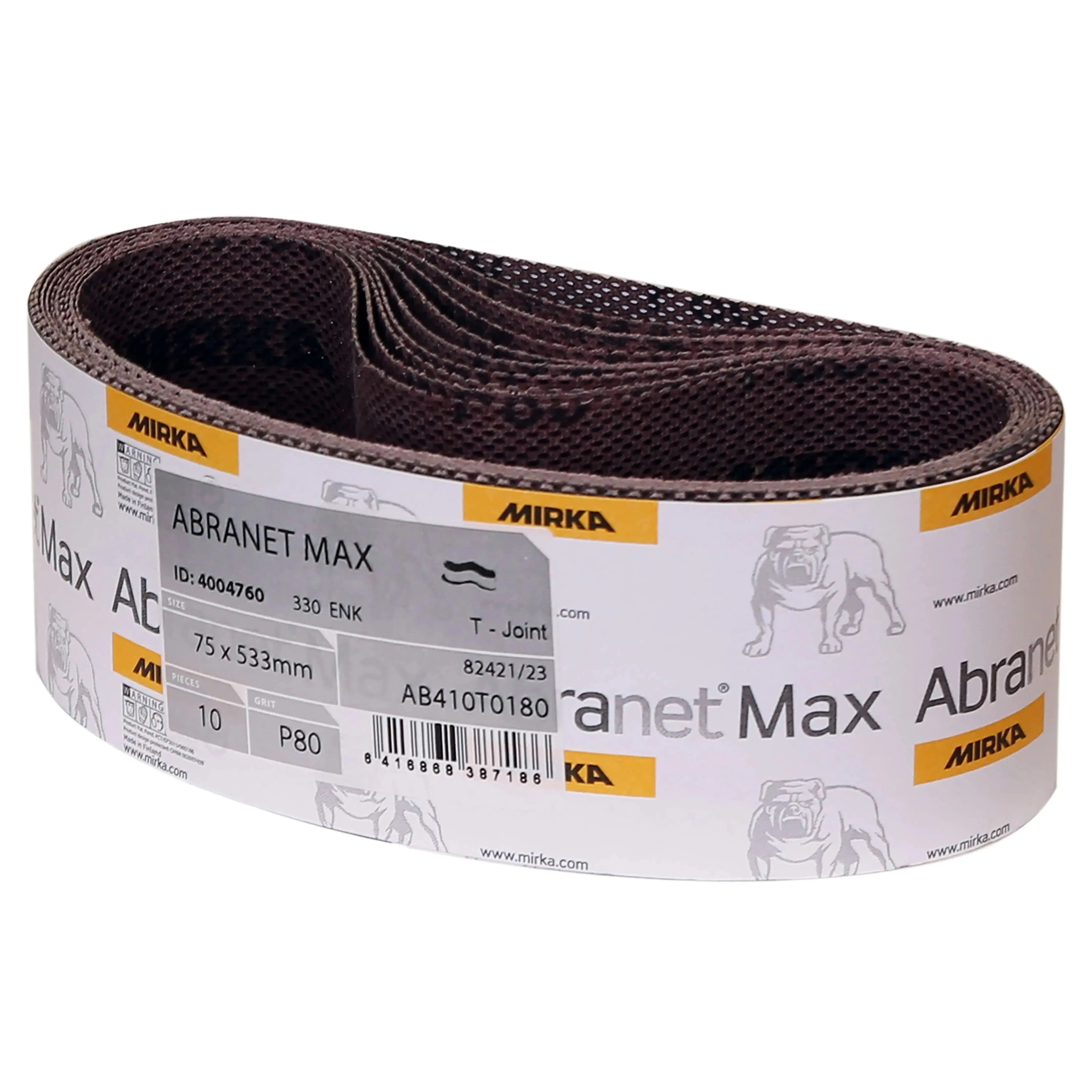MIRKA AB-4-24-080T - Abranet Max 4" x 24" x 80gr Sanding Belt MIRKA