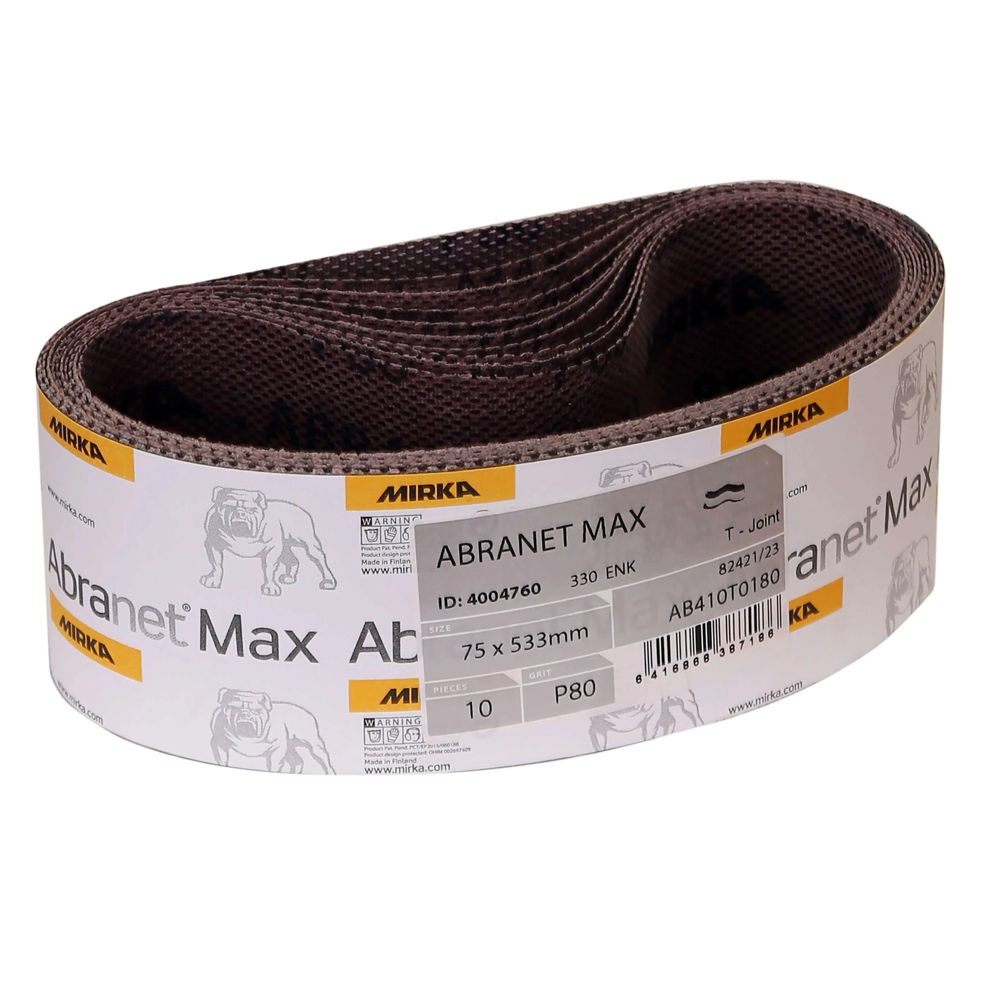 MIRKA AB-4-24-080T - Abranet Max 4" x 24" x 80gr Sanding Belt MIRKA