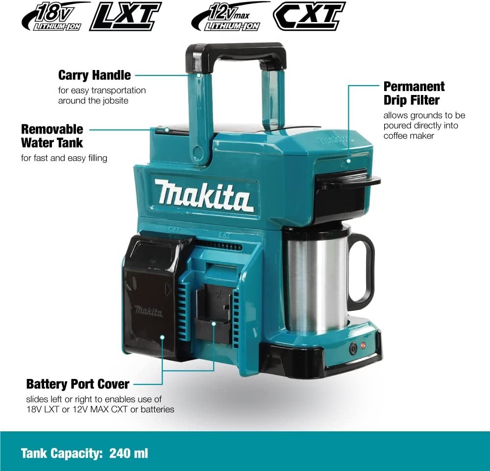 Makita DCM501Z  -  18V OR 12V COFFEE MAKER (TOOL ONLY) - Wise Line Tools