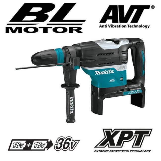 Makita DHR400ZK  -  18Vx2 LXT Brushless 1-9/16" SDS-Plus Rotary Hammer - Tool Only - Wise Line Tools