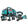 MAKITA DLX4058M - 18V LXT 4 Tool Combo Kit - 4.0Ah