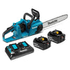 MAKITA DUC400PT2 - 16"  Chain Saw Kit (18VX@ - 5Ah)