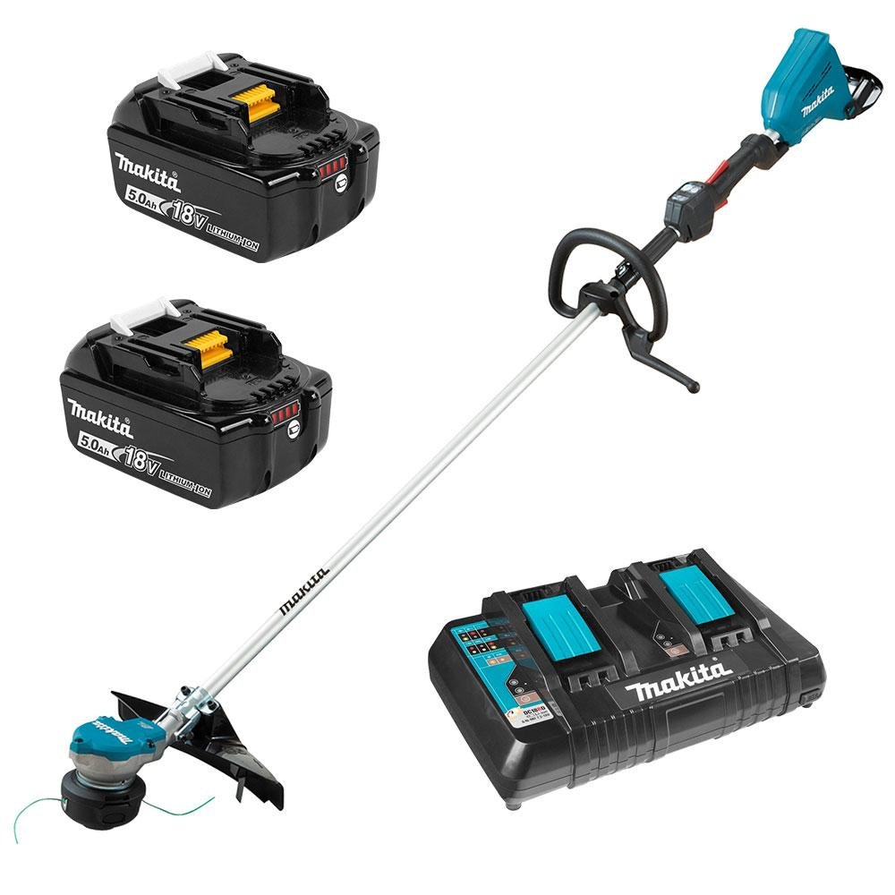 Makita DUR368LPT2  -  15" LINE TRIMMER KIT 18VX2 - 5AH - Wise Line Tools