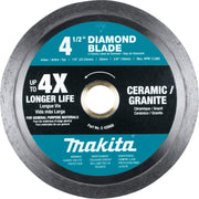 Makita E-02668  -  4-1/2" DIAMOND BLADE CONTINUOUS RIM GP Ceramic cutting - Wise Line Tools