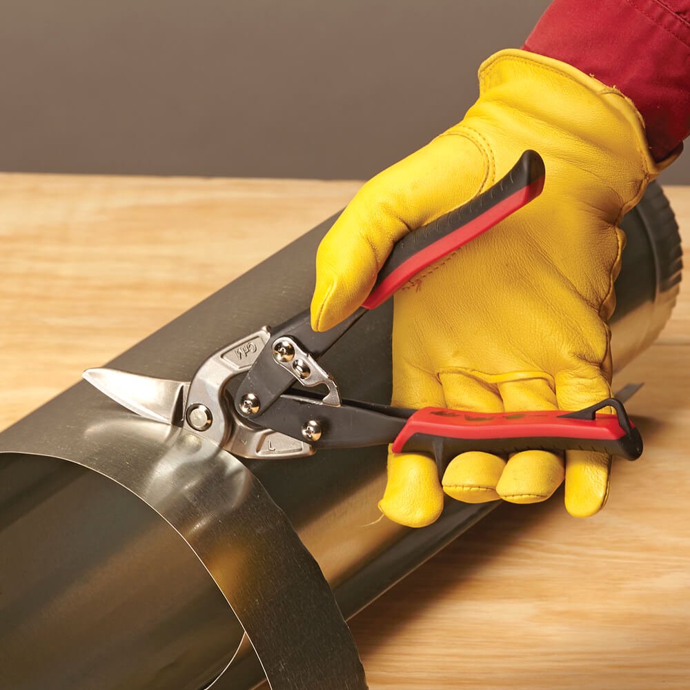 Malco AV6 - Aviation Snip - Red/Left Cut Offset MALCO