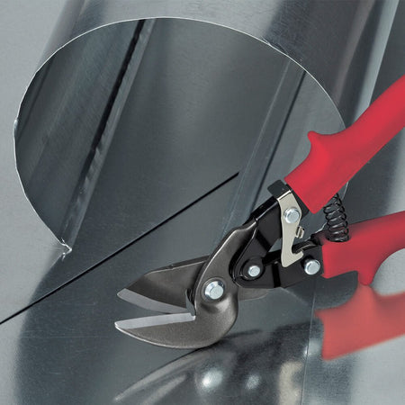 Malco M2006 1-1/4-Inch Cut Capacity 10-3/4-Inch Left Cut Offset Aviation Snip - Wise Line Tools
