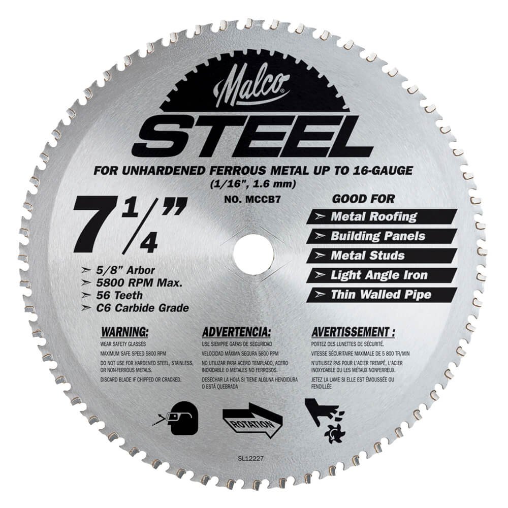 Malco MCCB7 - 7-1/4" Cool Cut Saw Blade MALCO