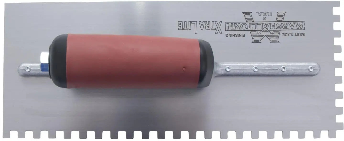 Marshalltown  702SD  -  Notch Trowel-1/4 X 1/4 X 1/4 SQ-DuraSoft Handle - Wise Line Tools