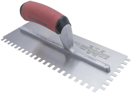 Marshalltown  703SD  -  Notch Trowel--3/16 X 1/8 X 3/16 SQ-DuraSoft Handle MARSHALLTOWN
