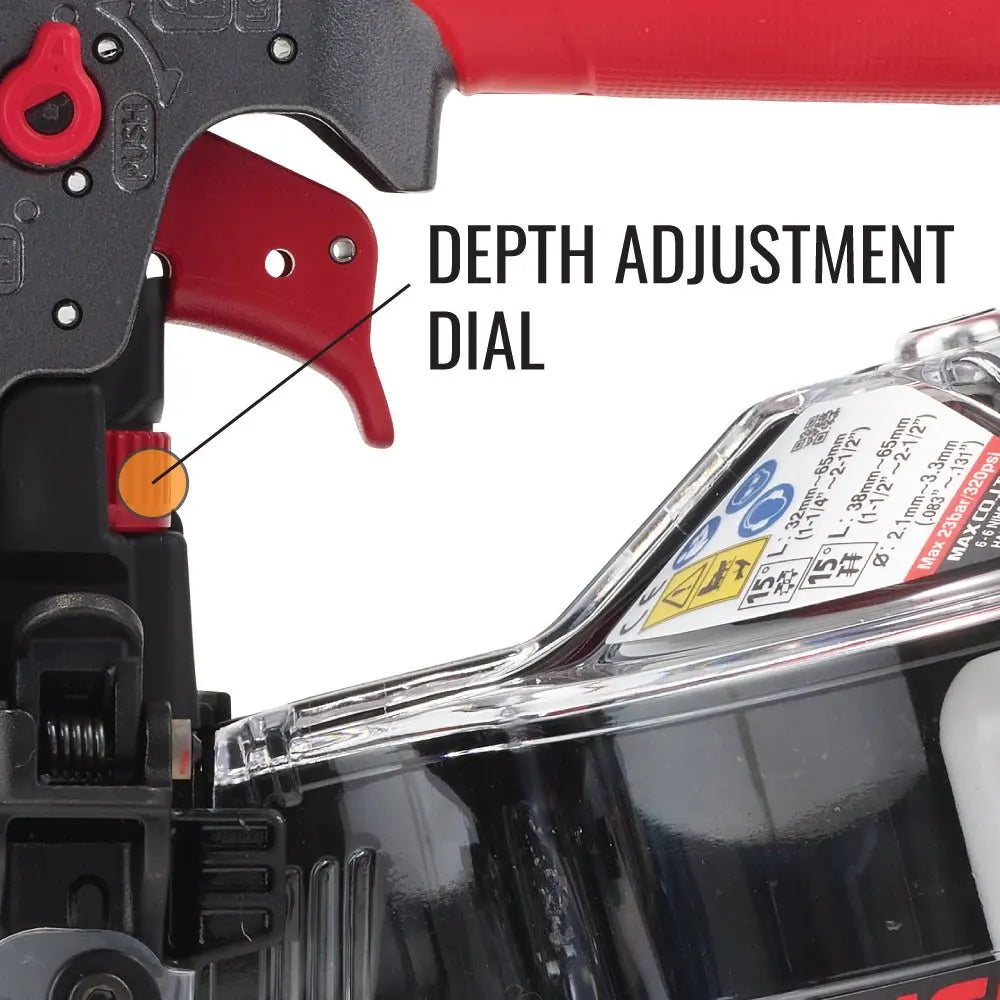 Max HN65S - PowerLite® High Pressure Decking, Sheathing & Siding Coil Nailer up to 2-1/2 MAX