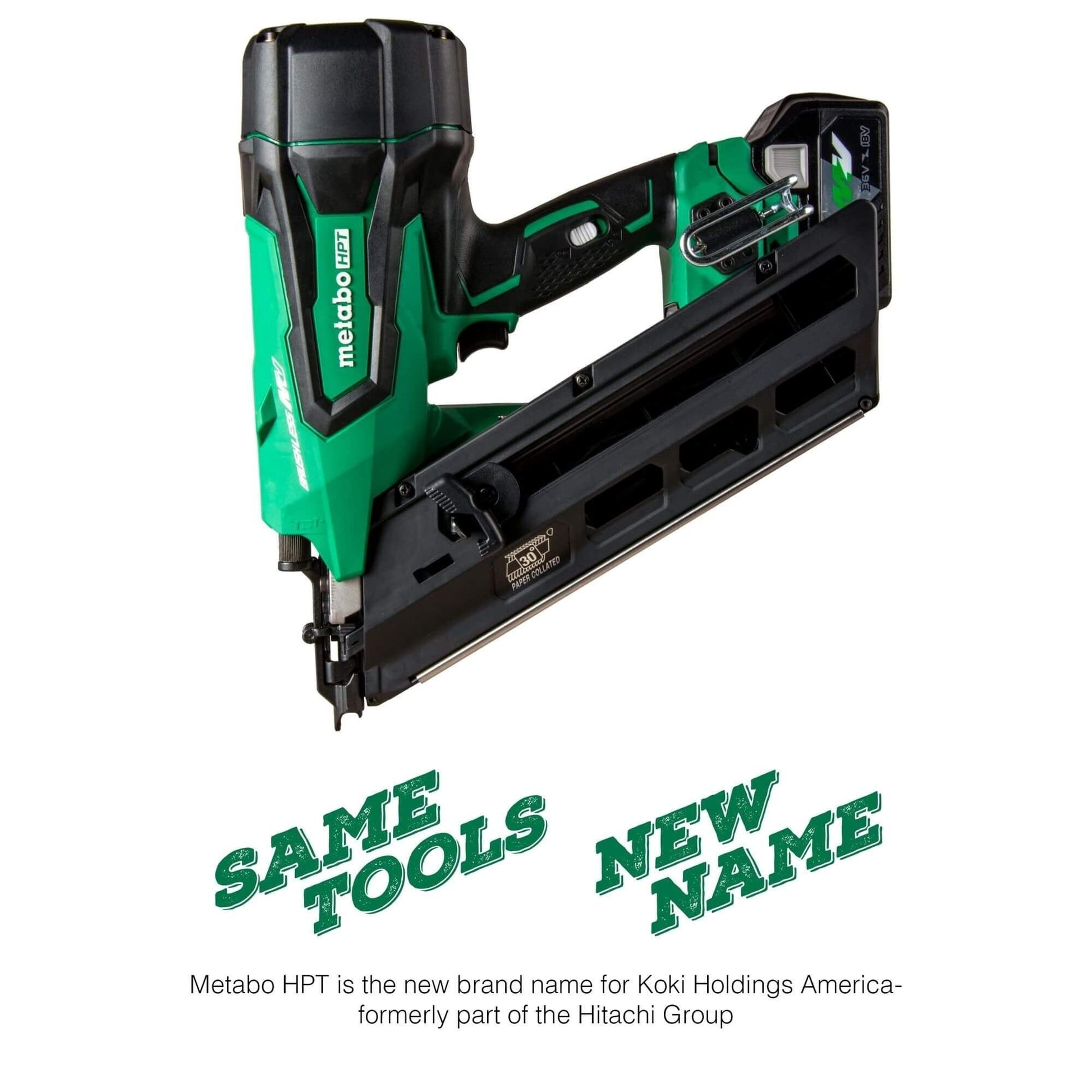 Metabo NR3690DCM  -  36V CORDLESS PAPER STRIP FRAMING NAILER 2.5AH KIT - Wise Line Tools