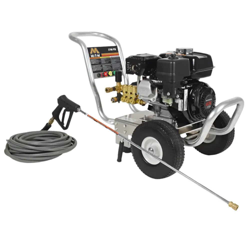 Mi-T-M CA-2703-1MMH - 2700 PSI 2.4 GPM Gas Powered Cold Water Pressure Washer with 3 Spray Tips MI-T-M