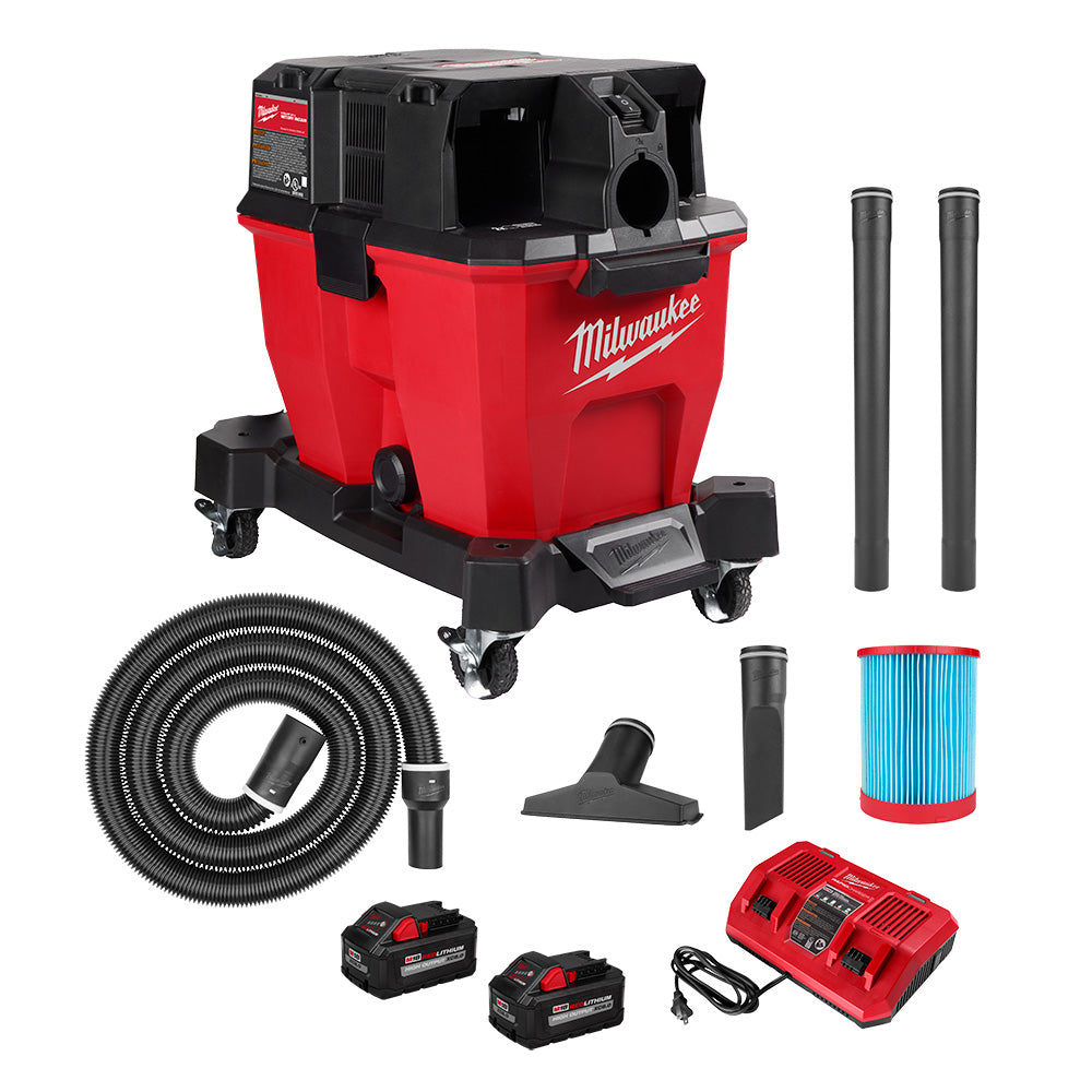 Milwaukee 0920-22HD - M18 FUEL™ 9 Gallon Dual-Battery Wet/Dry Vacuum Kit - Wise Line Tools
