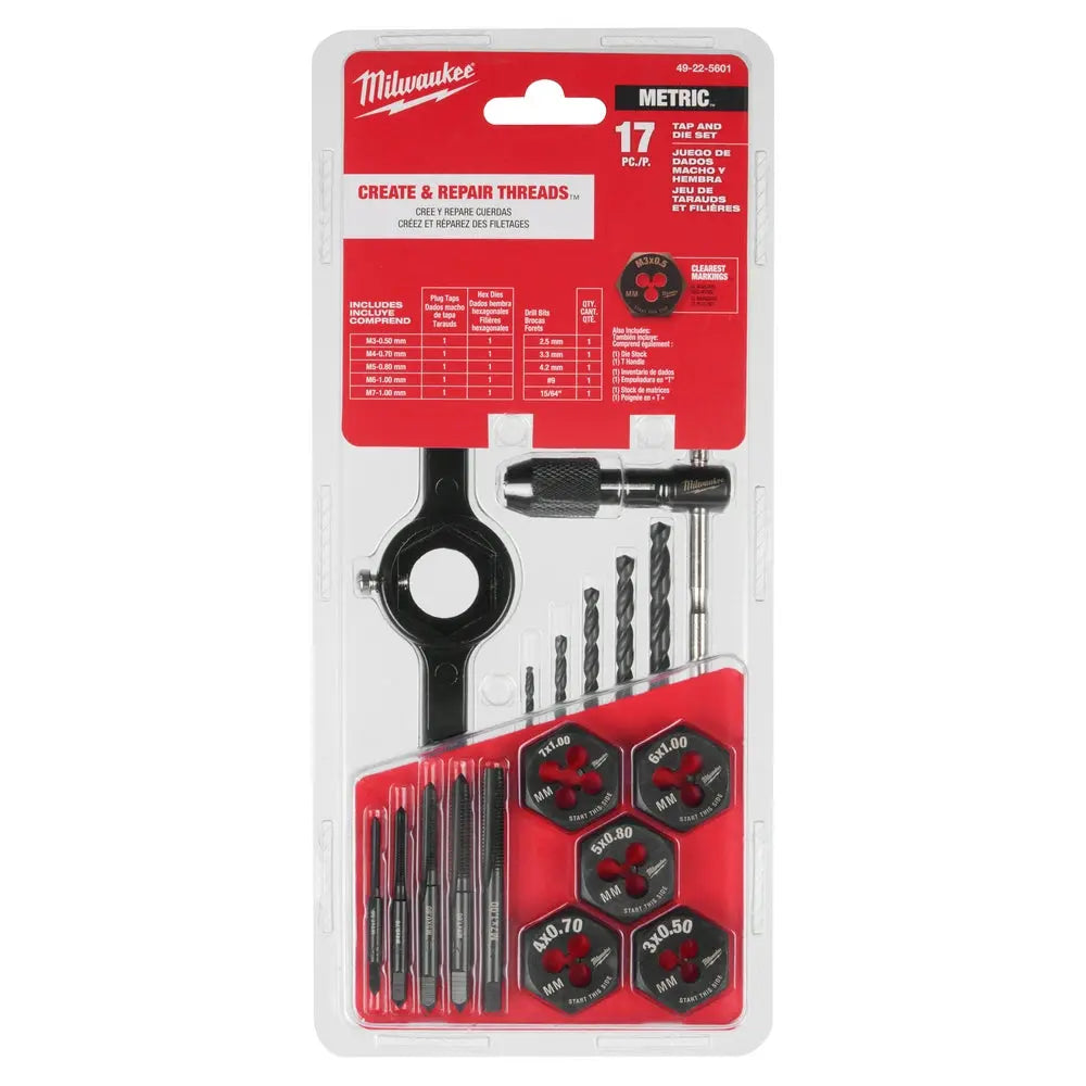Milwaukee 17PC Metric Tap and Die Set - Wise Line Tools