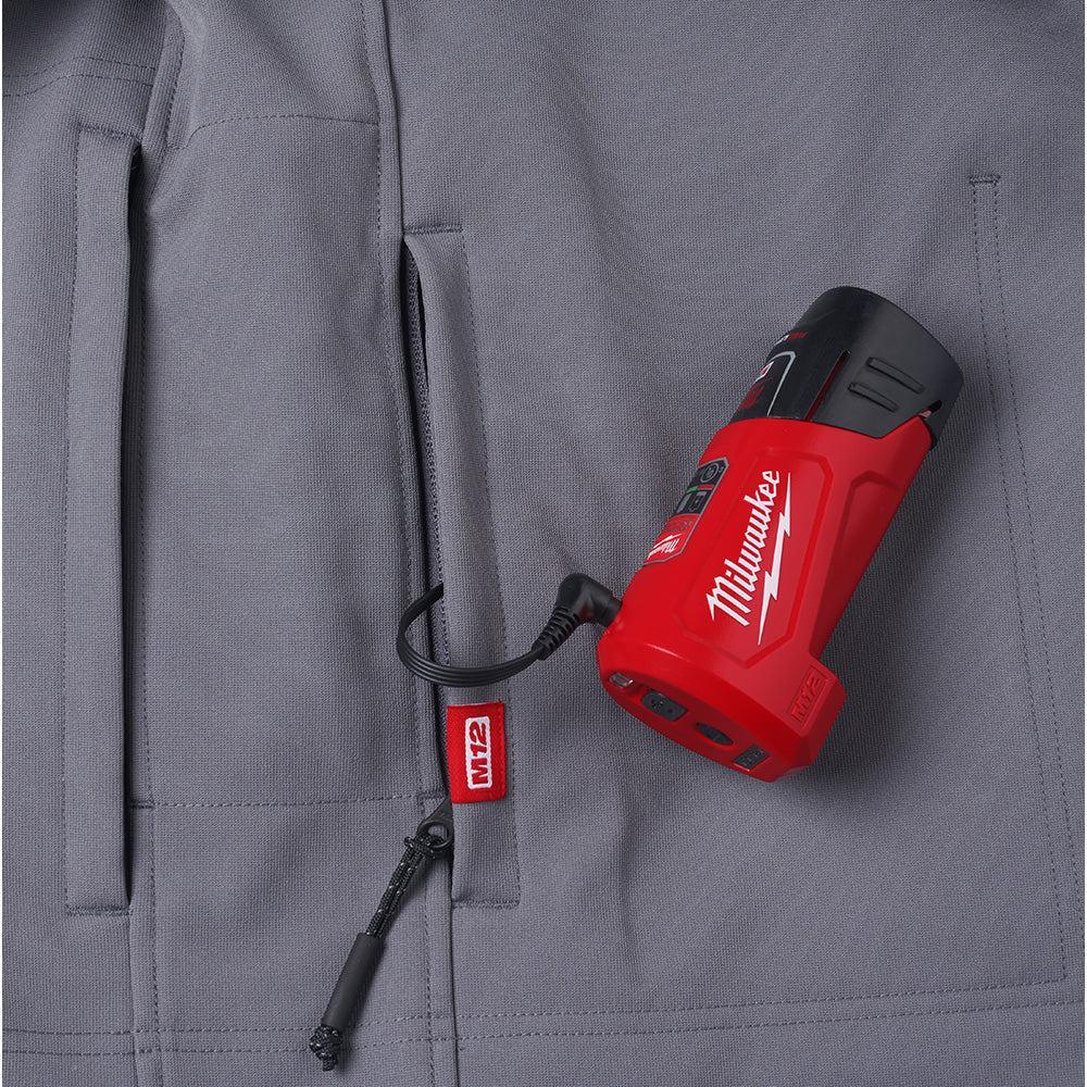 Milwaukee 204G-21XL - M12™ Heated TOUGHSHELL™ Jacket Kit - Gray XL - Wise Line Tools