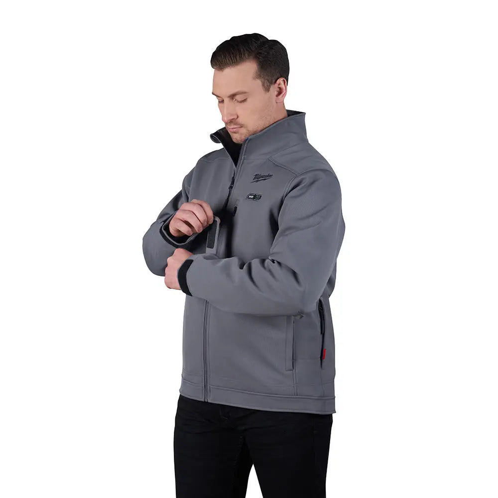 Milwaukee 204G-21XL - M12™ Heated TOUGHSHELL™ Jacket Kit - Gray XL - Wise Line Tools