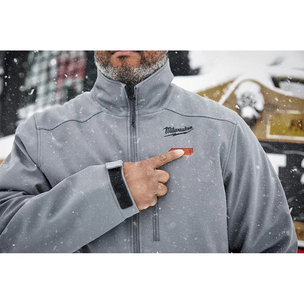 Milwaukee 204G-21XL - M12™ Heated TOUGHSHELL™ Jacket Kit - Gray XL - Wise Line Tools