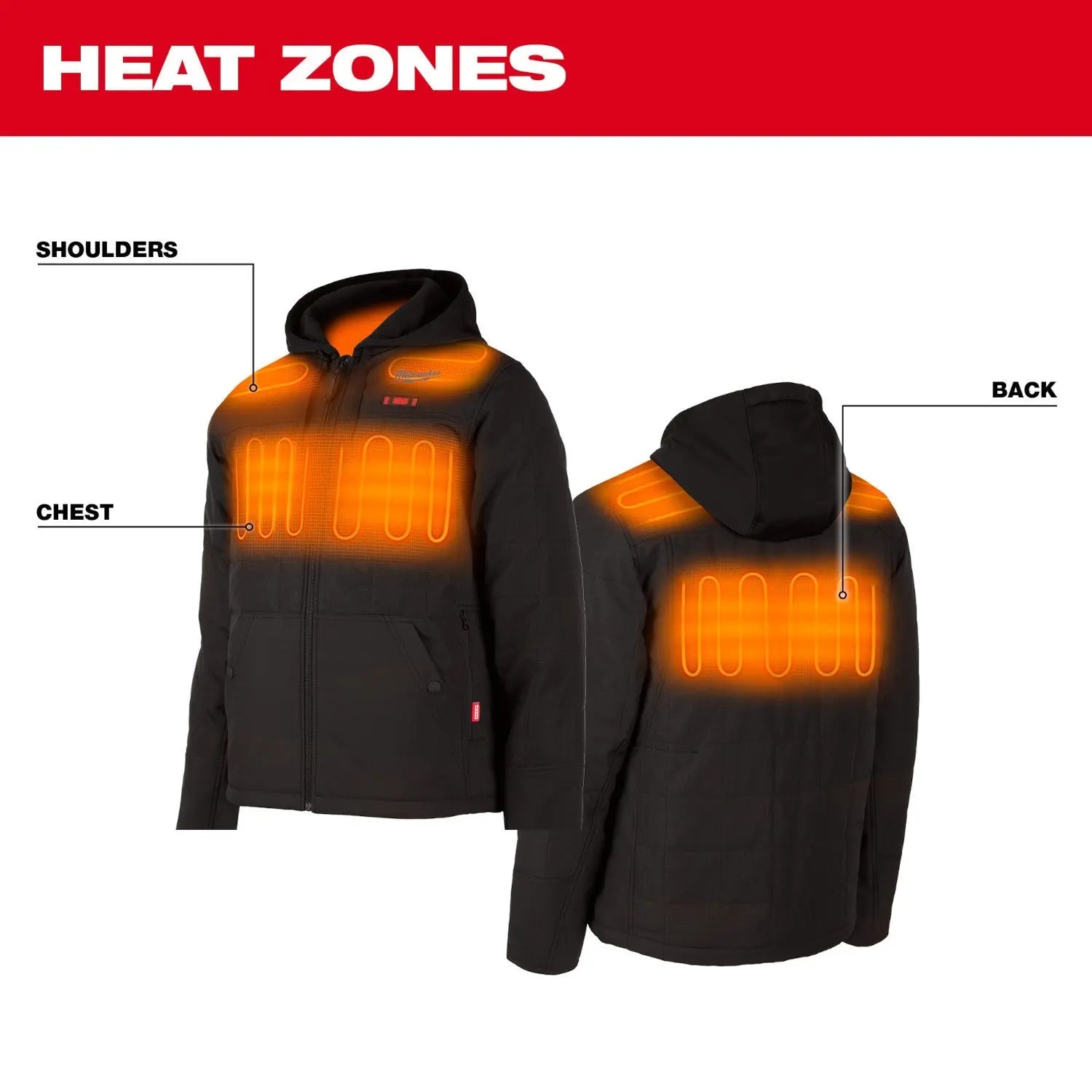 Milwaukee 205G-21M - M12™ Heated AXIS™ Hooded Jacket Kit Gray Medium - Wise Line Tools