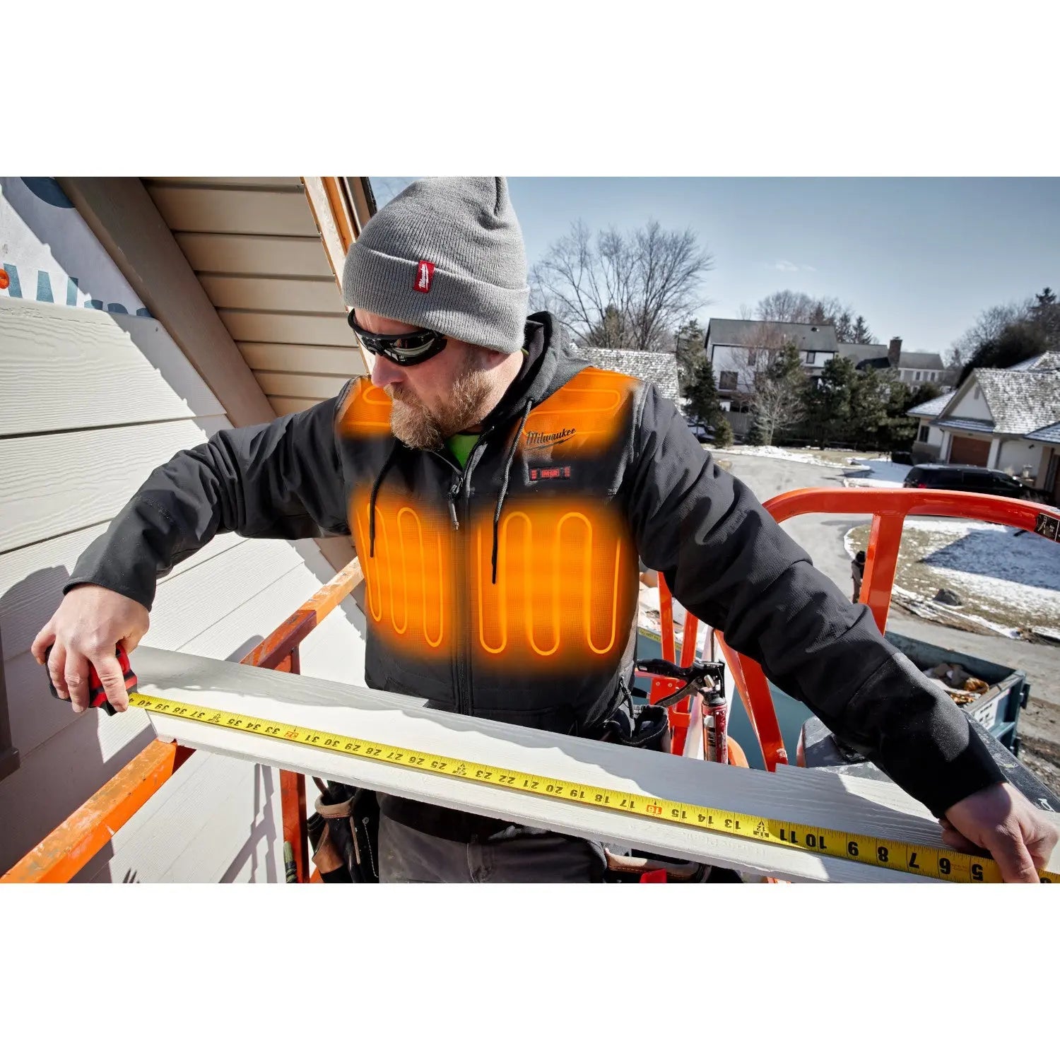 Milwaukee 205G-21M - M12™ Heated AXIS™ Hooded Jacket Kit Gray Medium - Wise Line Tools