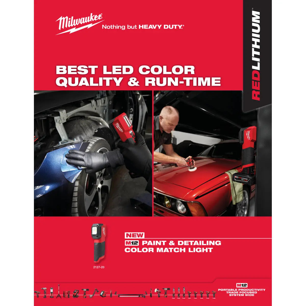Milwaukee 2127-20 - M12™ Paint and Detailing Color Match Light - Wise Line Tools