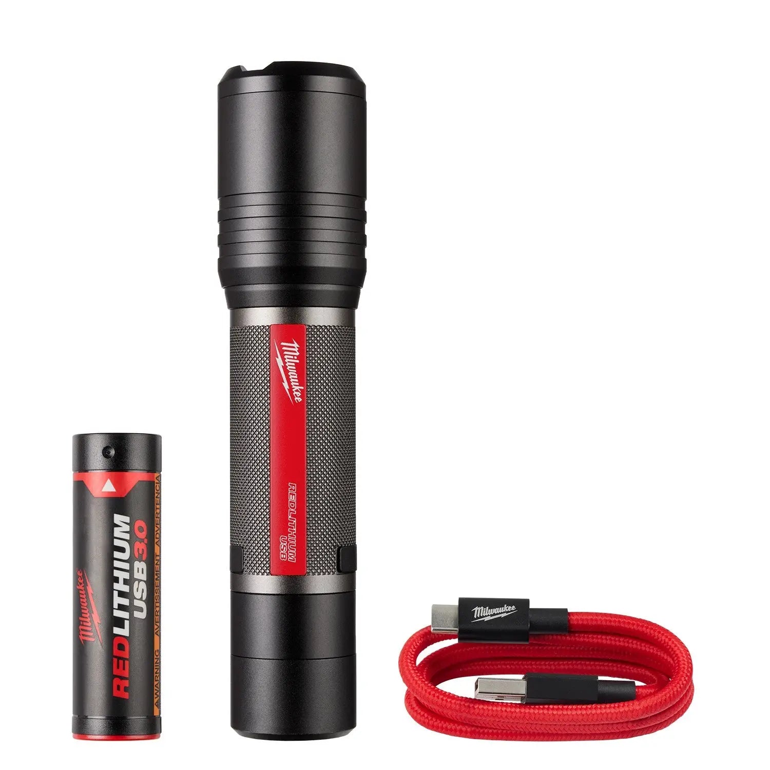 Milwaukee 2162-21 - REDLITHIUM™ USB 2,000L Slide Focus Flashlight - Wise Line Tools