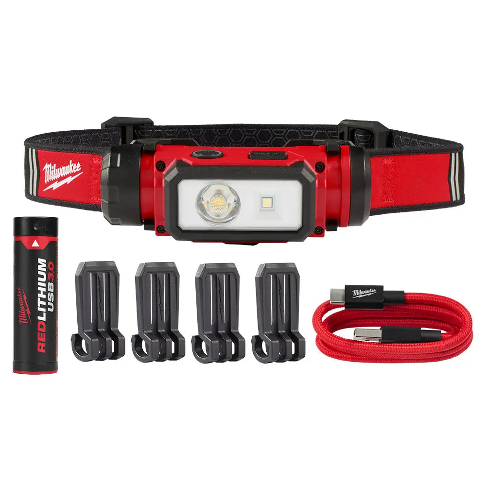 Milwaukee 2163-21 - REDLITHIUM™ USB Hard Hat Headlamp - Wise Line Tools