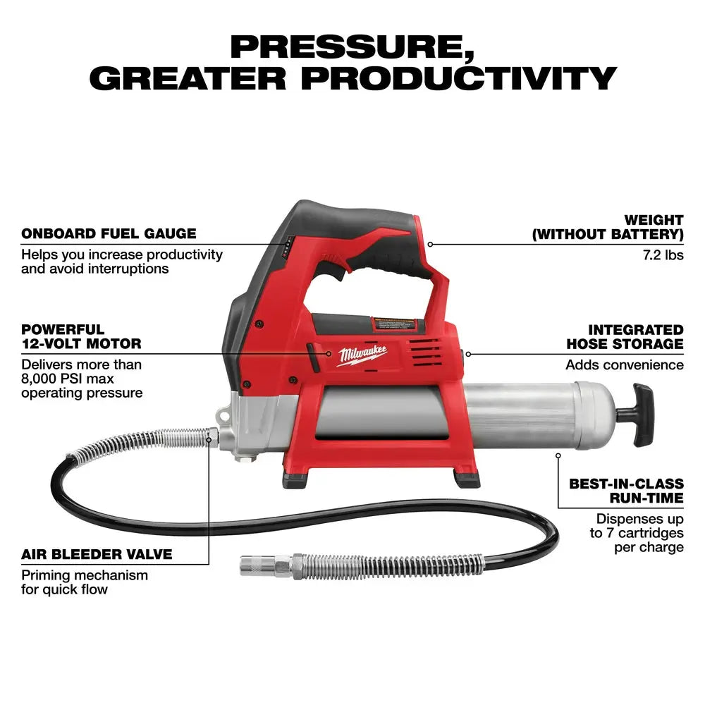 Milwaukee 2446-20 M12™ Cordless Grease Gun
