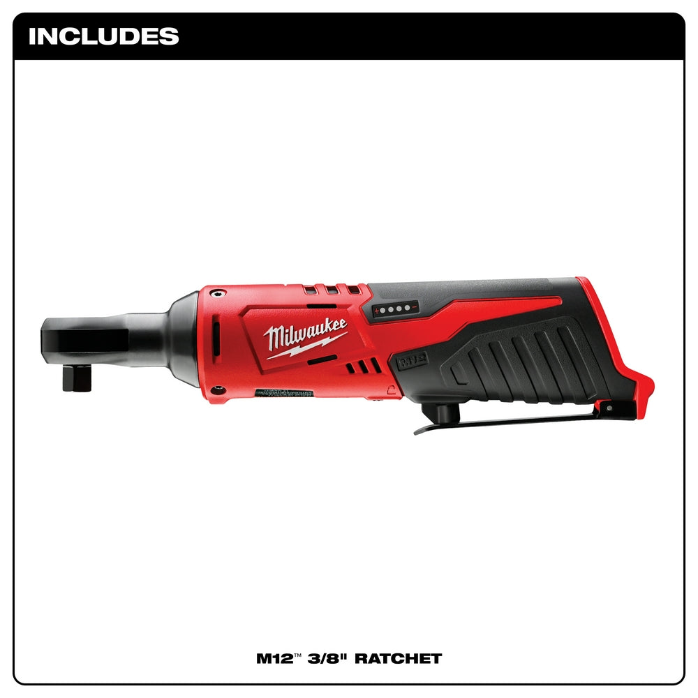Milwaukee 2457-20 - M12™ Cordless 3/8 in. Ratchet - Wise Line Tools