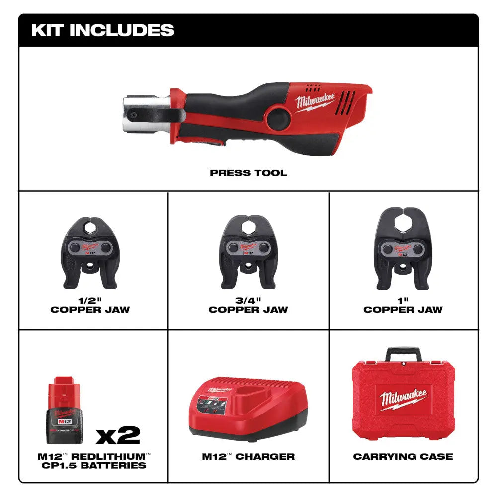 Milwaukee 2473-22 - M12™ Press Tool - Wise Line Tools