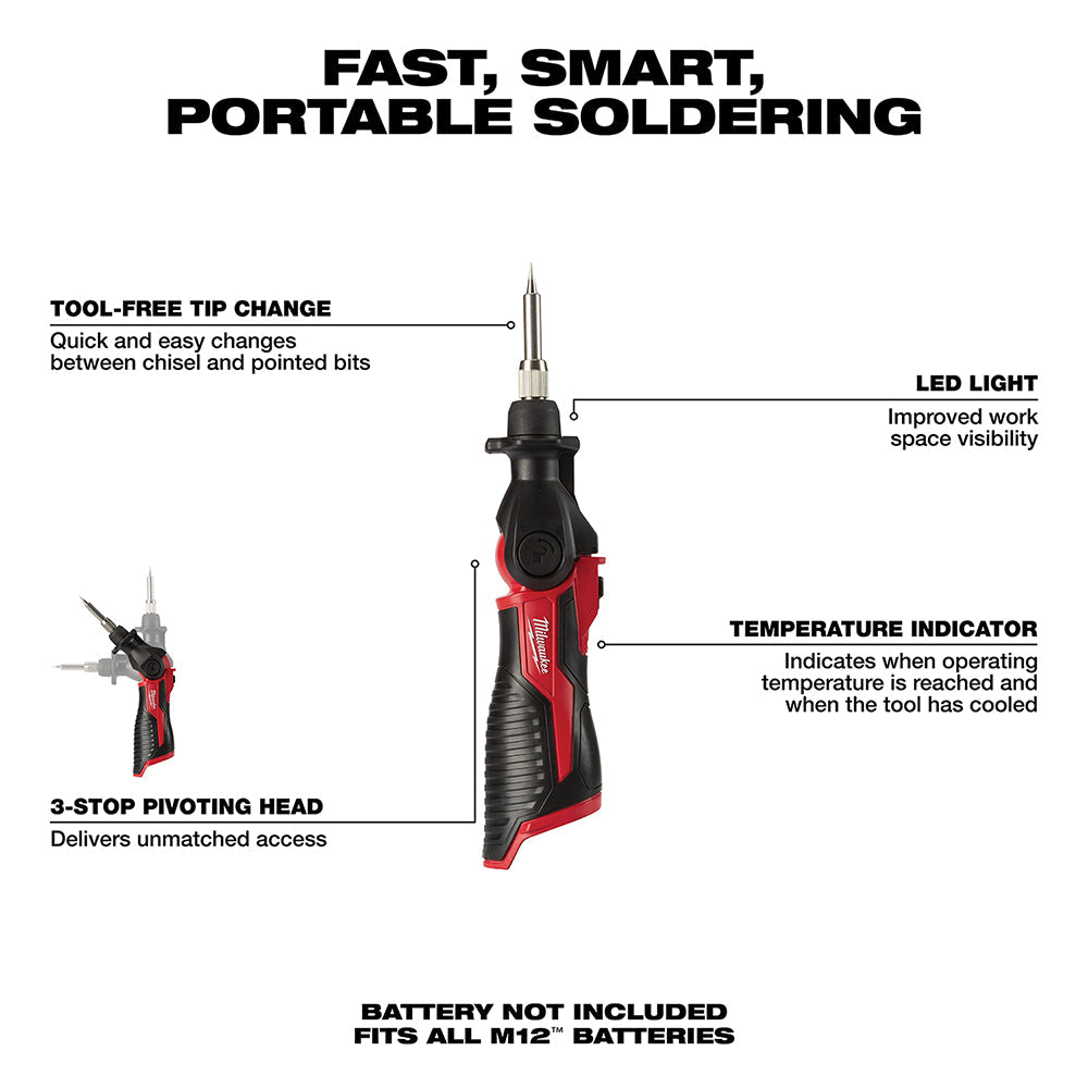 Milwaukee 2488-20 - M12™ Soldering Iron - Wise Line Tools