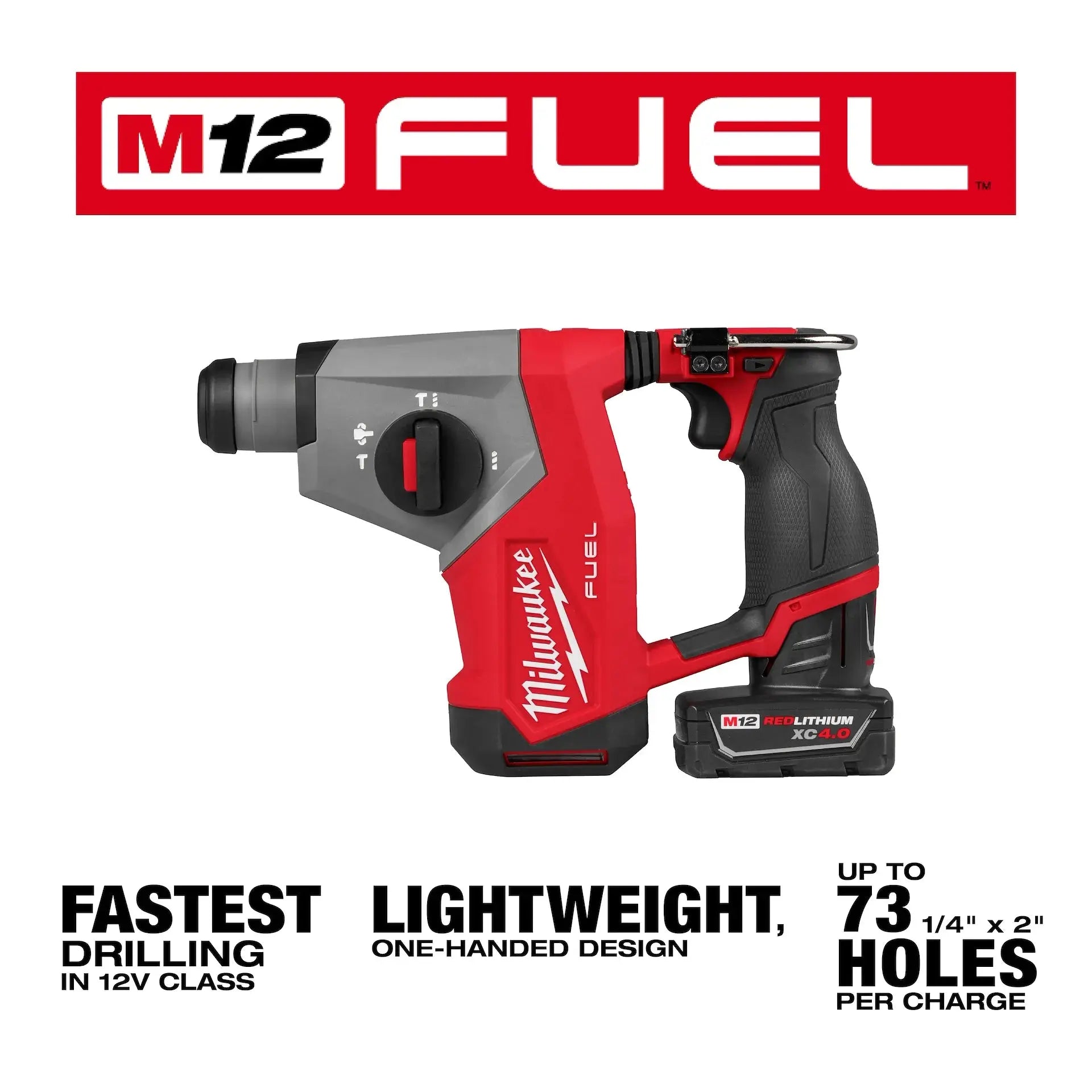 Milwaukee 2508-21XC - M12 FUEL™ 5/8” SDS Plus Rotary Hammer Kit - Wise Line Tools