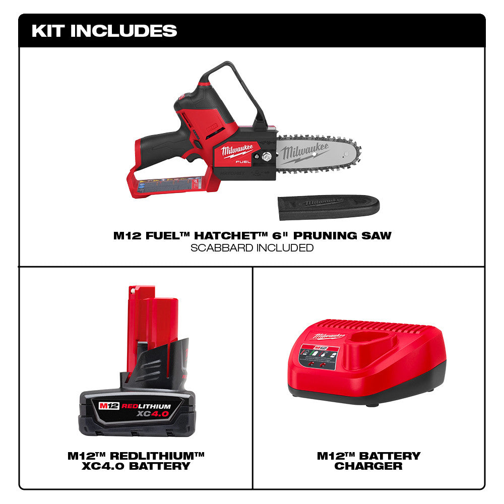 Milwaukee 2527-21 - M12 FUEL™ HATCHET™ 6 in. Pruning Saw Kit - Wise Line Tools