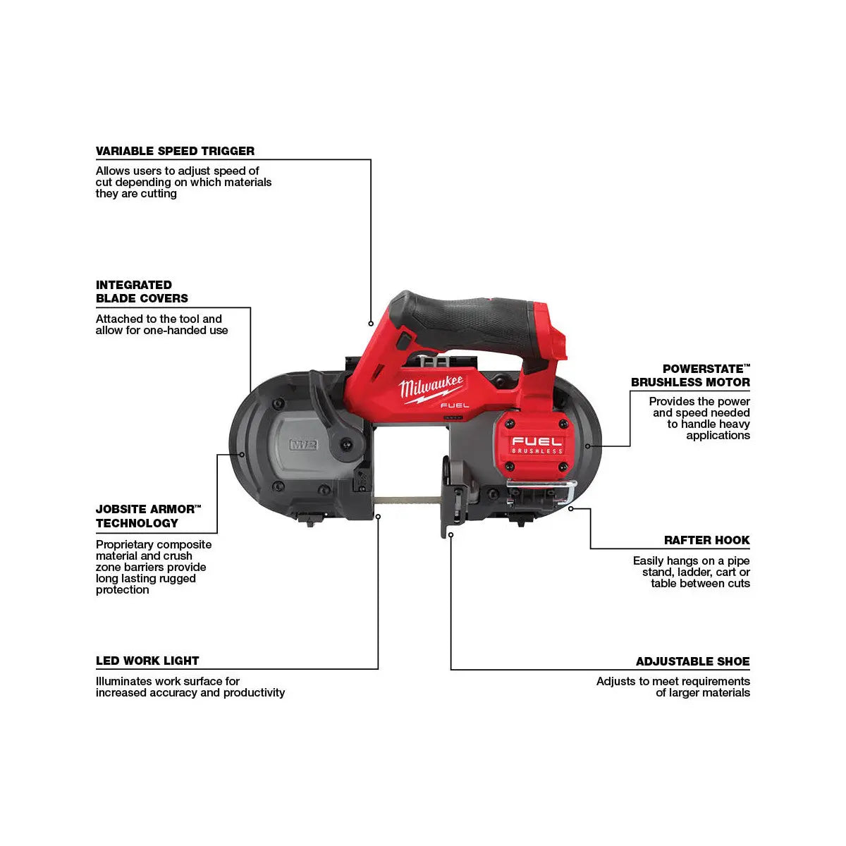 Milwaukee 2529-20 - M12 FUEL™ Compact Band Saw - Wise Line Tools