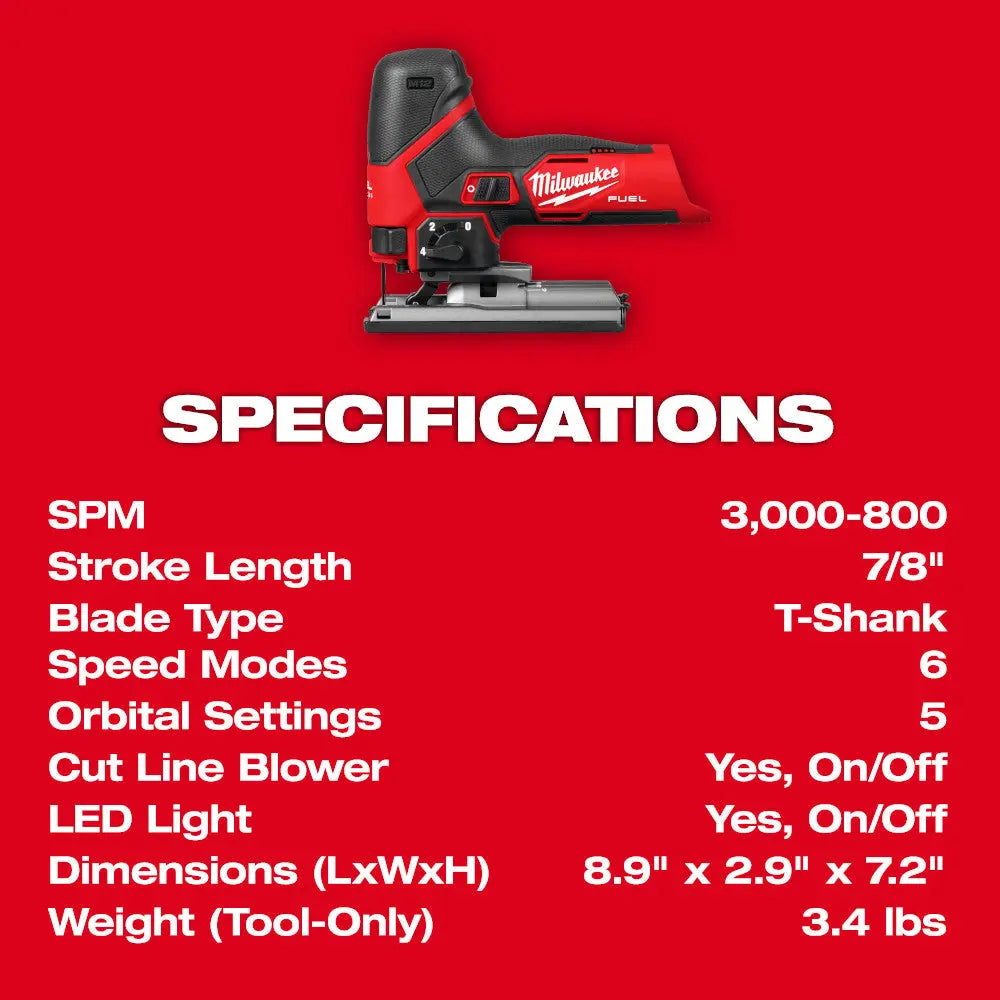 Milwaukee 2545-20 - M12 FUEL™ Jig Saw - Wise Line Tools