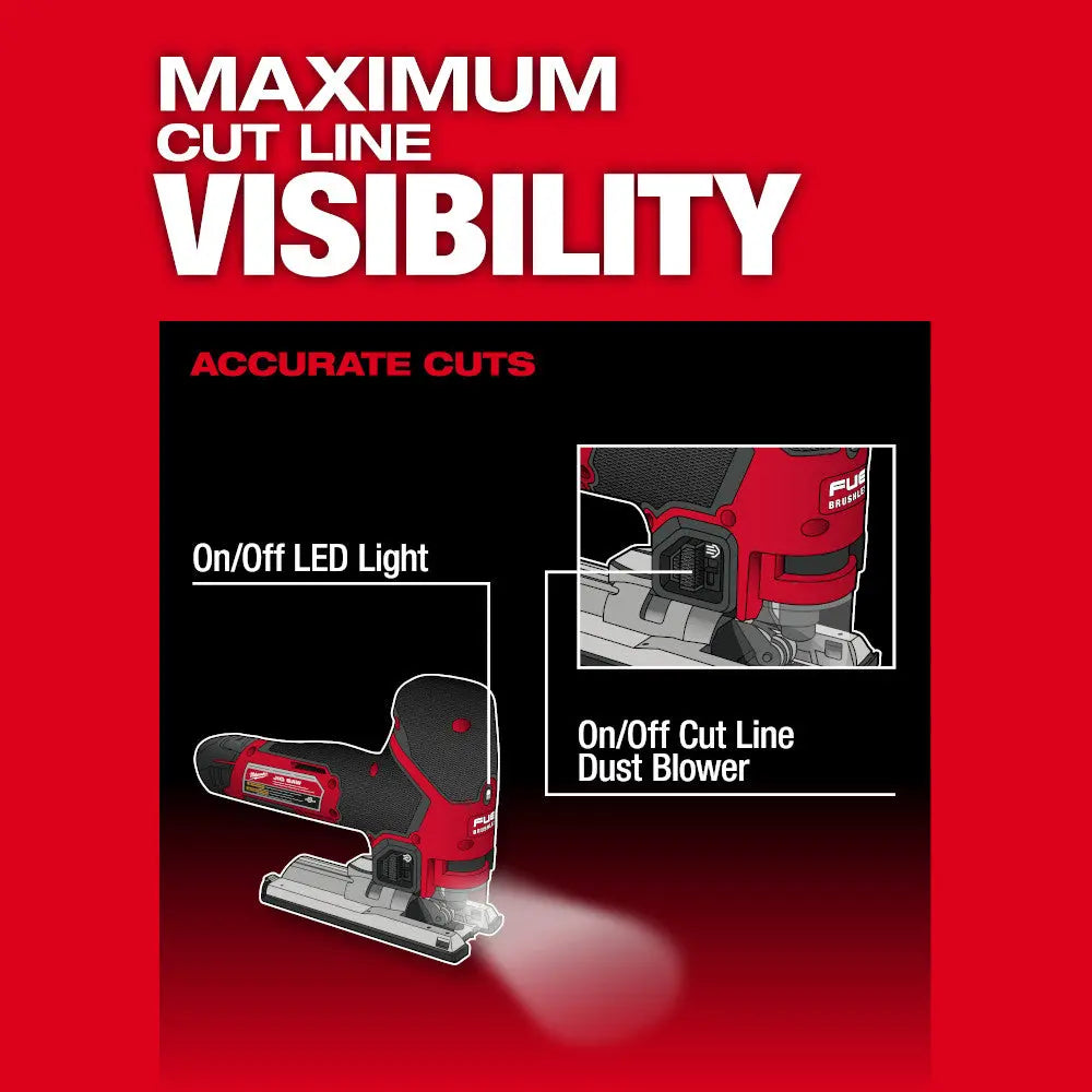 Milwaukee 2545-20 - M12 FUEL™ Jig Saw - Wise Line Tools